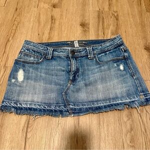 Abercrombie & Fitch Distressed Denim Miniskirt